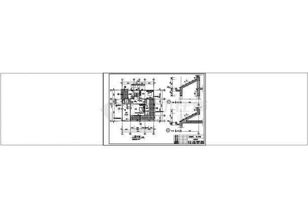 某地区两层独栋别墅建筑设计施工cad图（含效果图）-图二