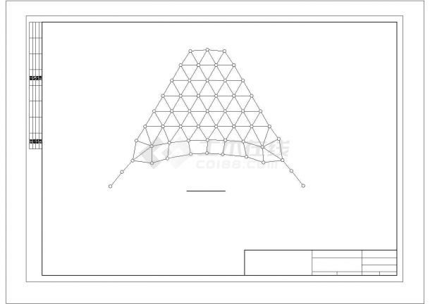 379㎡三角形网架钢结构施工图（7张图纸）-图二