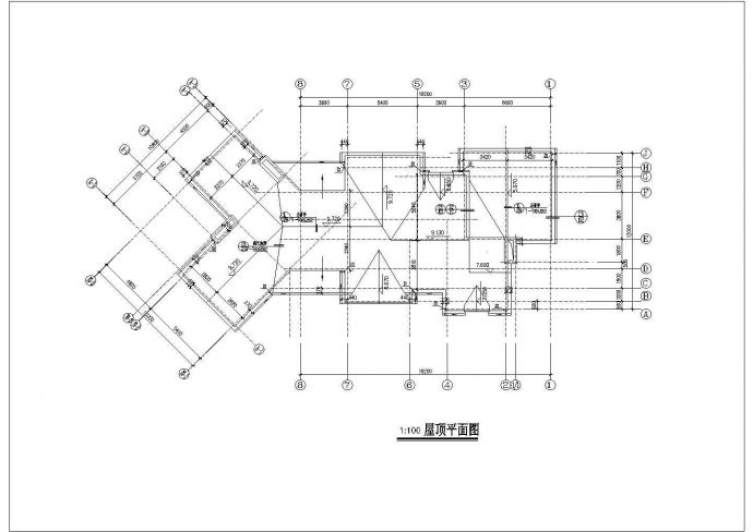 某地多层独栋小别墅建筑设计CAD图_图1