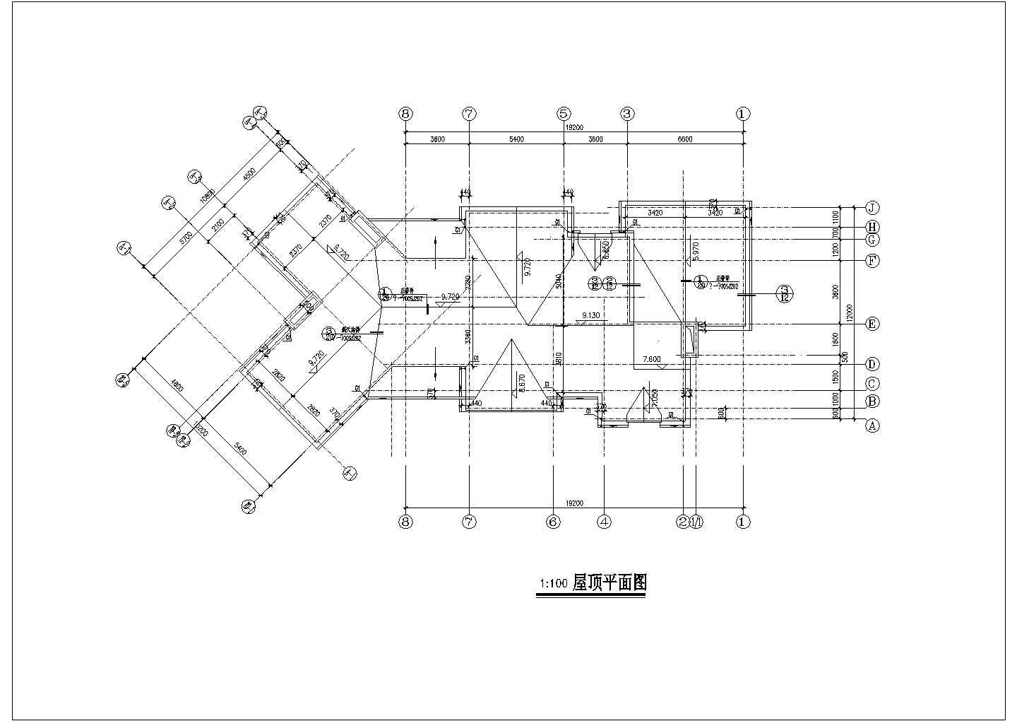 某地多层独栋小别墅建筑设计CAD图