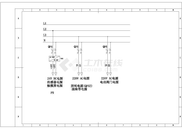 某污水厂动力设备电气设计cad二次控制原理图（含端子接线图）-图二