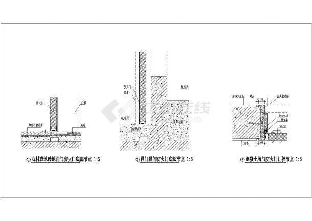 某地下室防门通用节点构造详图CAD-图二