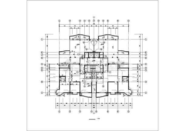 某小区1.4万平米18+1层框剪结构住宅楼全套建筑设计CAD图纸-图一