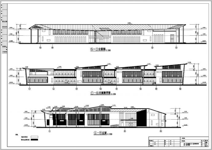 某二层体育运动中心附馆建筑设计cad施工图_图1