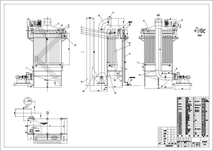 某新作湿式电除尘器设计cad详细总装图纸（甲级院设计）_图1