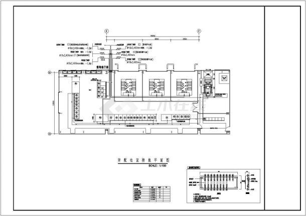 某35KV高压变配电室设计cad平面布置图（甲级院设计）-图一