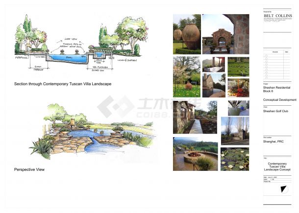 [上海]高尔夫地块别墅景观设计方案图-图二