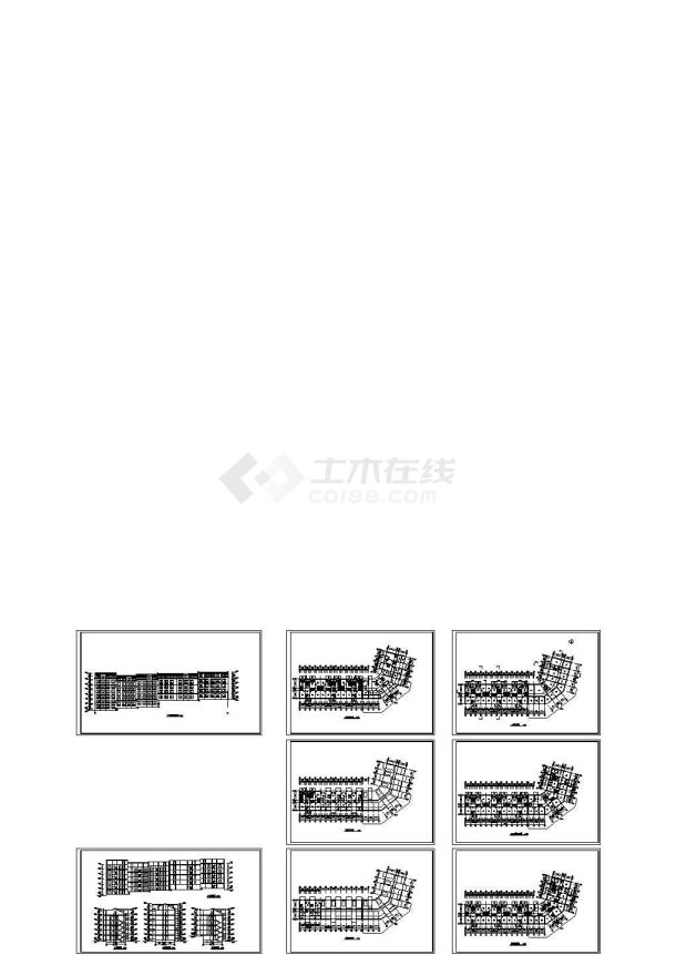 某市多层转角楼住宅楼设计施工图-图一