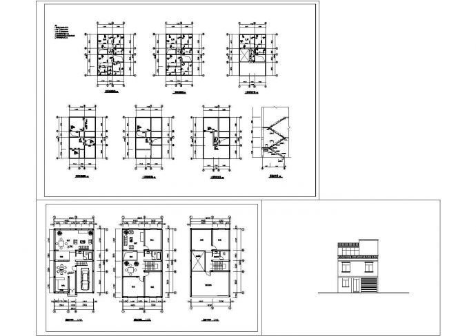 某多层民用住宅设计cad建筑平面图（含结构设计）_图1