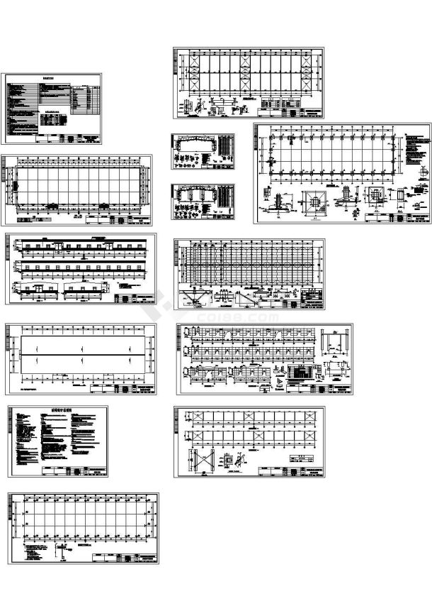 厂房设计_22米单跨钢结构厂房结构施工图（CAD，13张图纸）-图一
