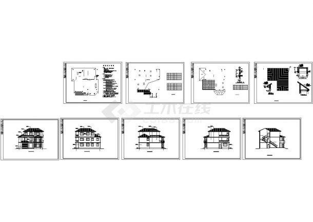 某砌体结构砖混别墅结构设计图-图二