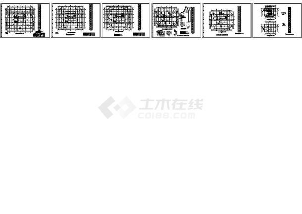 47层矩形钢管混凝土框架核心筒广场结构施工图纸-图一