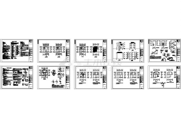 大型别墅结构方案设计图纸-图一