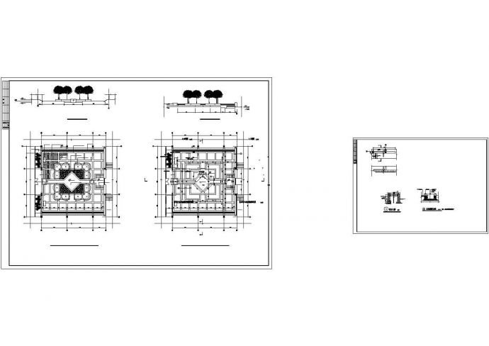 某学校教学楼广场环境设计cad图纸_图1