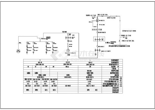 某医院10KV高压变电站配电工程设计cad电气施工图（标注详细）-图一