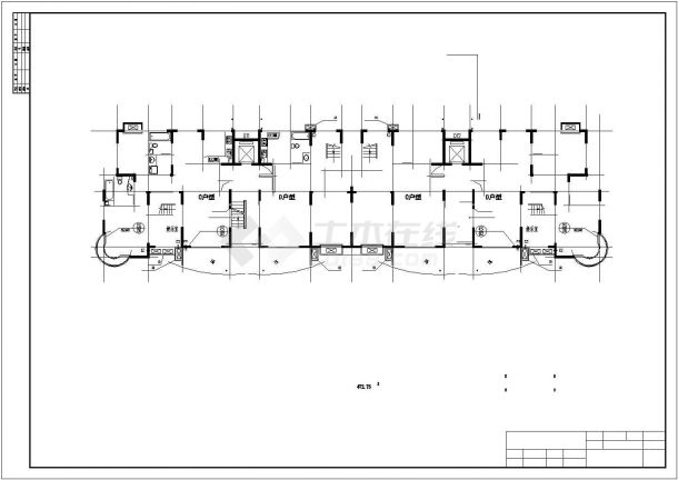 沈阳市某小区5670平米12层板式住宅楼建筑设计CAD图纸（含总图）-图二