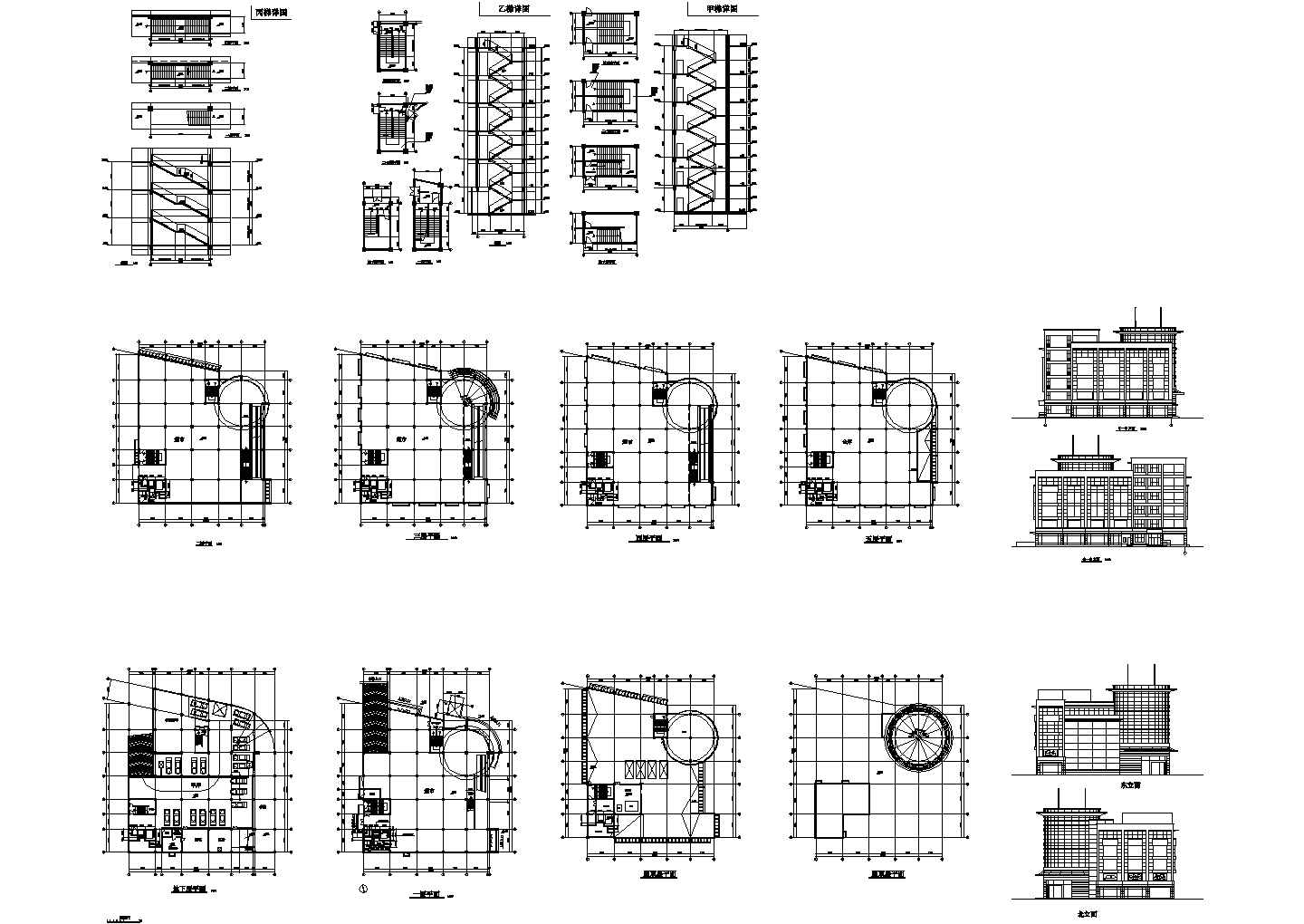 某地岳堤超市建筑设计方案图纸
