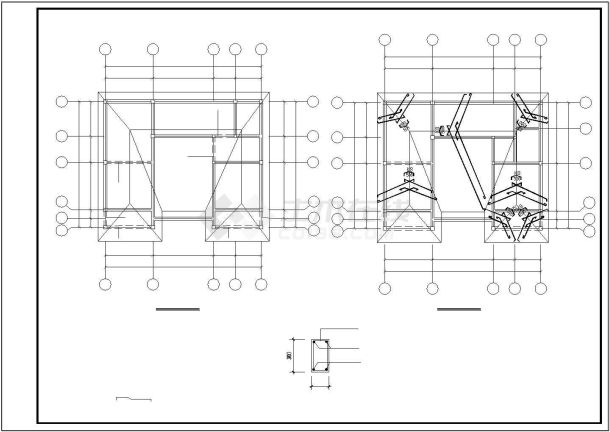 砖混结构2层独栋别墅建筑结构cad设计施工图纸-图一