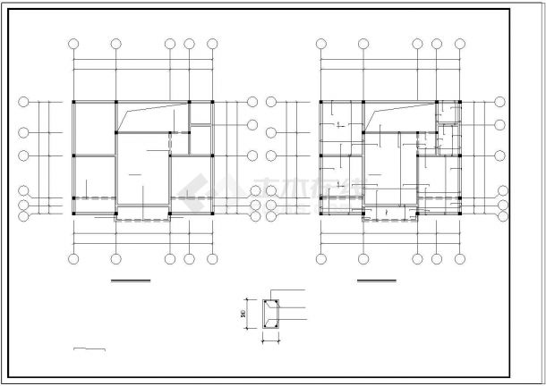 砖混结构2层独栋别墅建筑结构cad设计施工图纸-图二