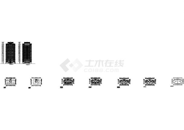 某十九层带观景阳台住宅建筑方案图（10号楼）-图一