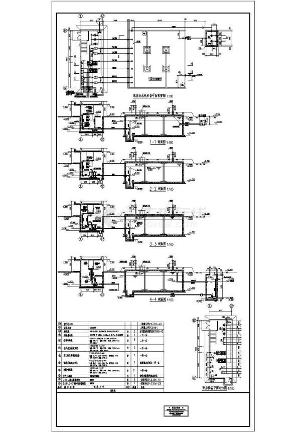 郑州中原区某500m3室外消防水池工程CAD施工图-图二