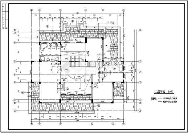 某三层别墅建筑设计施工图附效果图（含设计说明）-图二