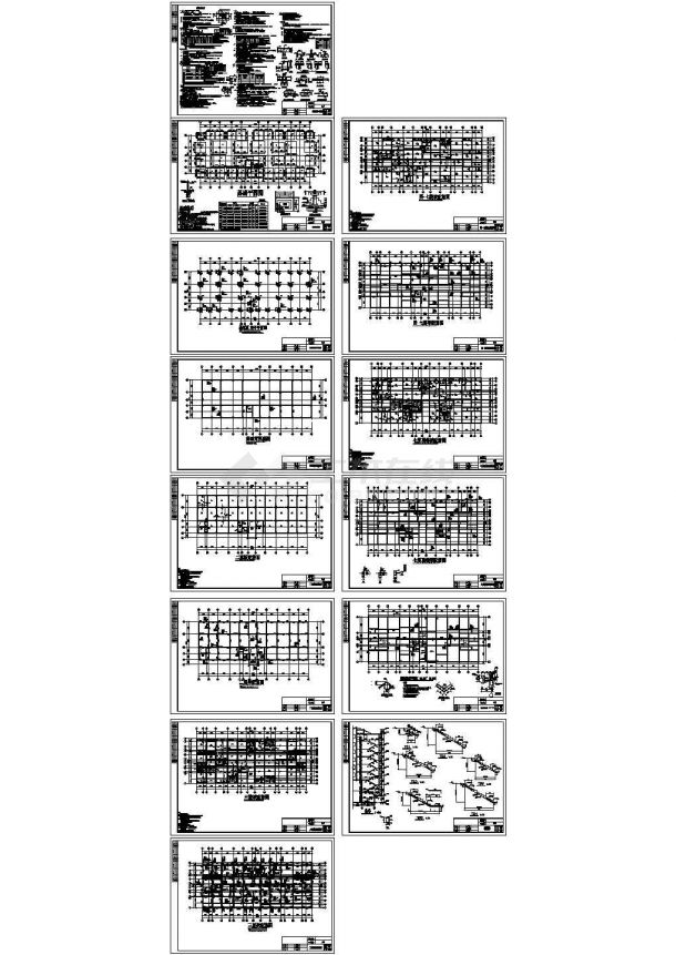[长沙]七层底框结构住宅楼结构施工图-图一