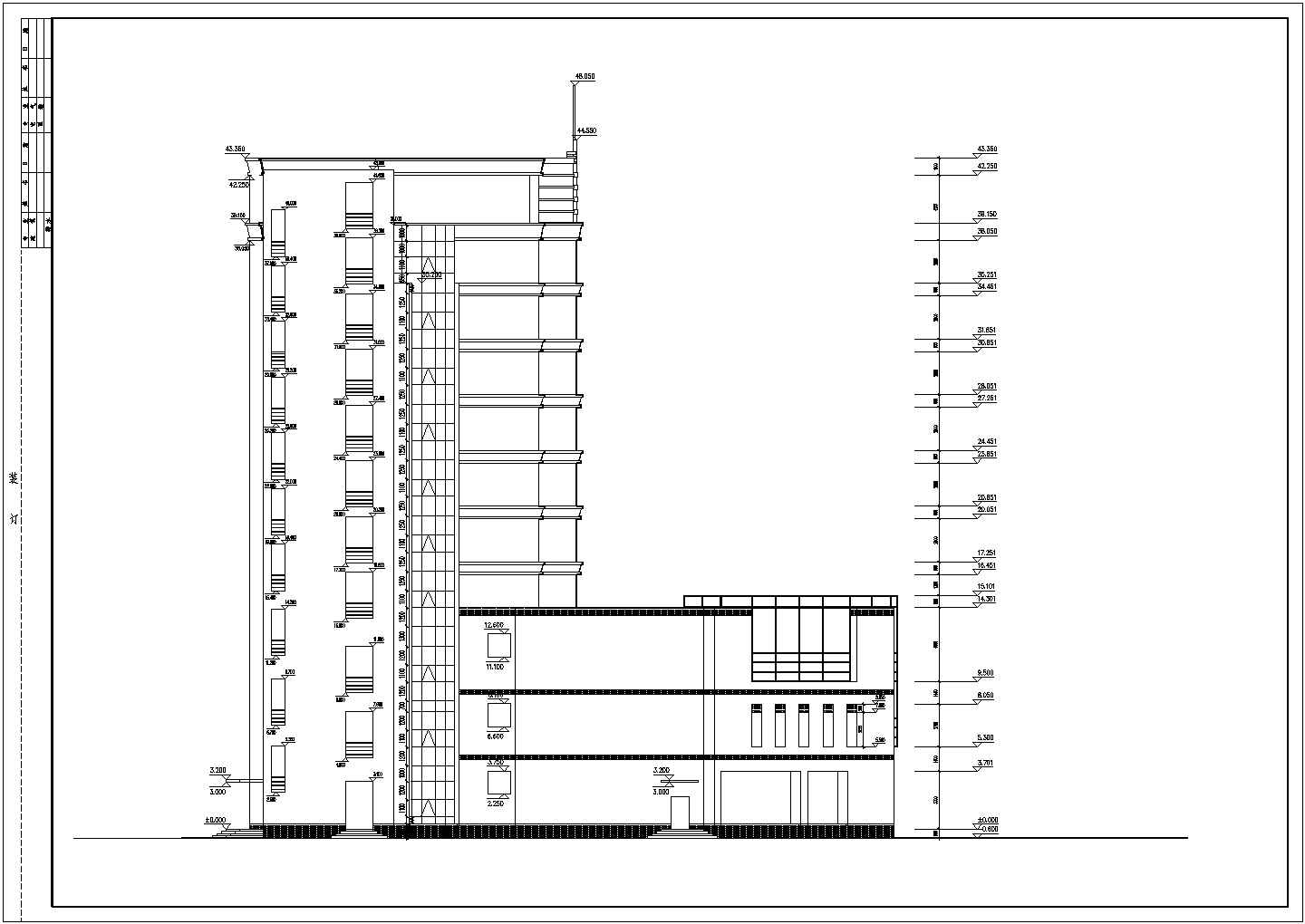 景区高档酒全套店建筑设计cad图纸(含集水坑详图，首层平面图)
