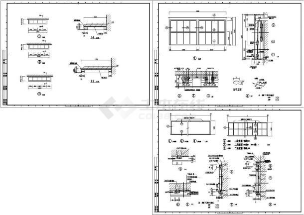 某中学教学楼内装修工程设计cad节点详图（标注详细）-图二