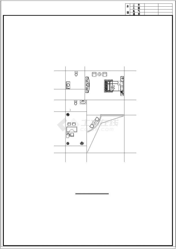 某地区三层别墅cad建筑设计施工图纸-图一