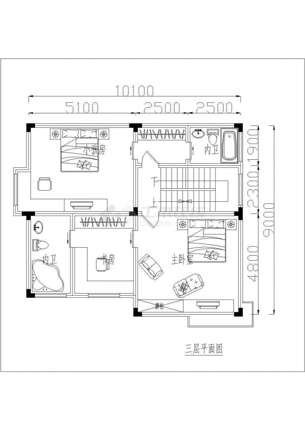 上海某别墅区两套独栋别墅户型方案设计cad平面图（含说明及效果图）-图一