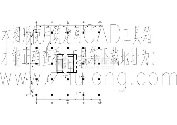 某框架—核心筒公寓部分结构图-图二