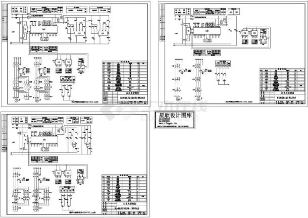 某标准型92DZ1双电源两台喷淋泵电气系统原理设计CAD图纸-图一