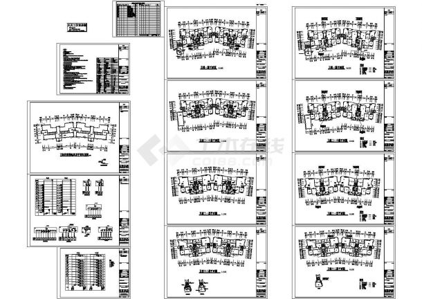 一个豪华住宅楼电气系统设计施工cad图纸，共十二张-图一