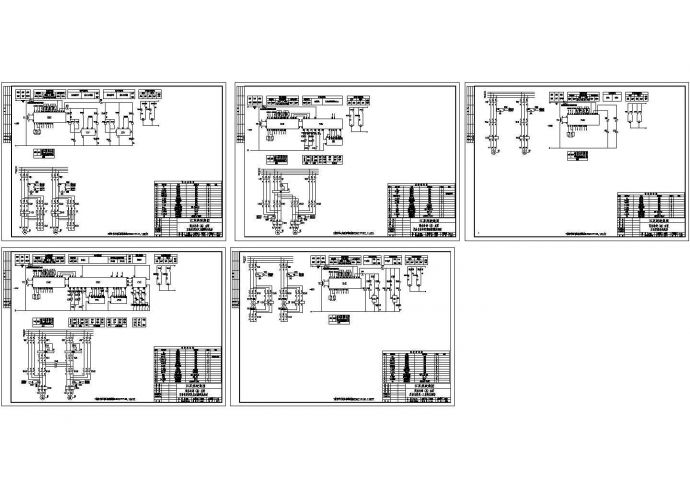 某标准型92DZ1三台冷却（冻）水泵电气系统原理设计CAD图纸_图1