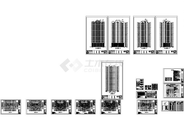 松江武台某二十四层一梯六住宅楼建筑施工图-图二