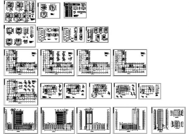 某十七层写字楼建筑施工设计图-图一