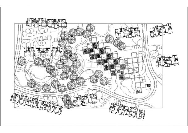 11套幼儿园建筑全套cad图，含效果图-图二