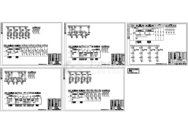 某标准型92DZ1四台冷却（冻）水泵电气系统原理设计CAD图纸-图一