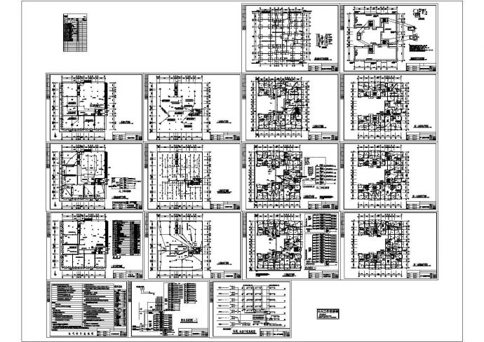 某七层商住楼公寓电气施工cad图，共十七张_图1