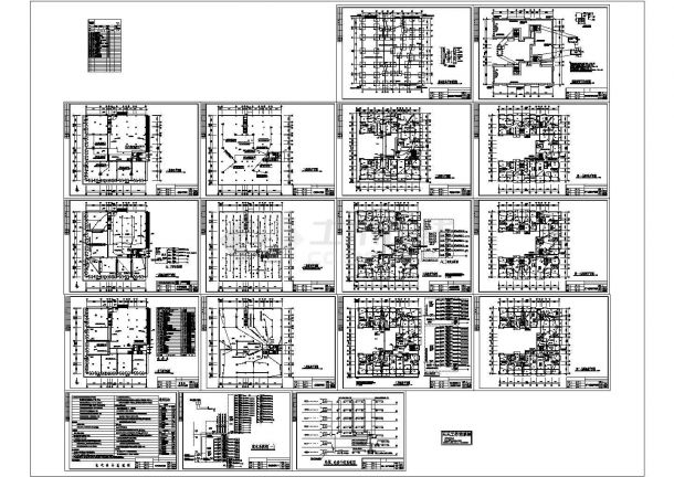 某七层商住楼公寓电气施工cad图，共十七张-图二