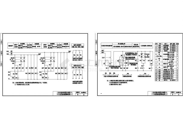 某标准型D22-两台消火栓泵控制电气系统原理设计CAD图纸-图一