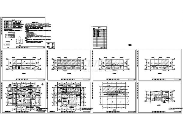 某污水处理厂二层框架结构脱水机房（建筑面积432.81平方米）设计cad全套建筑施工图（含设计说明）-图一