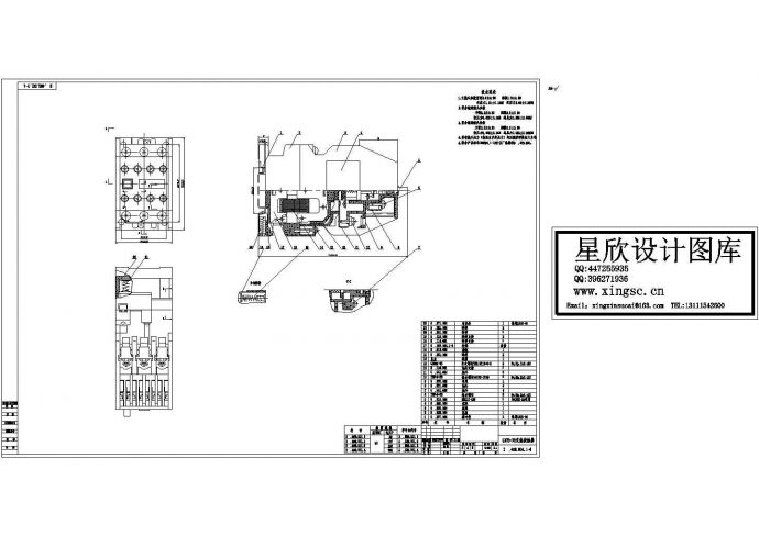 某标准型CJ20-16交流接触器电气系统总装设计CAD图纸_图1
