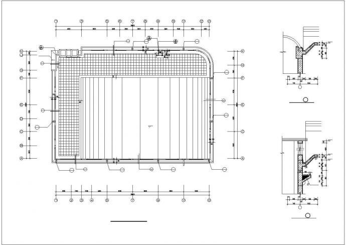天津市某工厂1500平米2层框架结构职工食堂建筑设计CAD图纸_图1