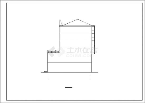 3750平米6+1层框混结构商住楼建筑设计CAD图纸（1-2层商用）-图一