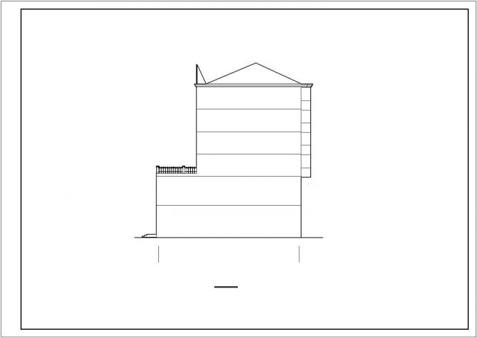 3750平米6+1层框混结构商住楼建筑设计CAD图纸（1-2层商用）_图1