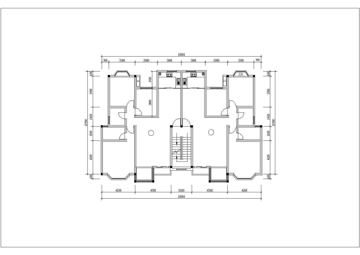 抚顺市乐阳花园小区80-130平米户型设计CAD图纸（共10张）