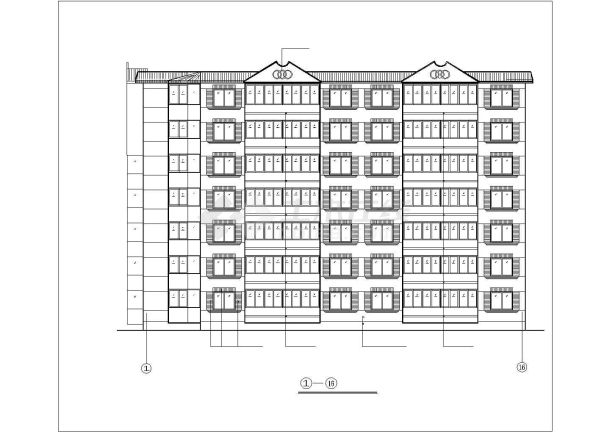 苏州市某居住区4380平米7层砖混结构住宅楼全套建筑设计CAD图纸-图二