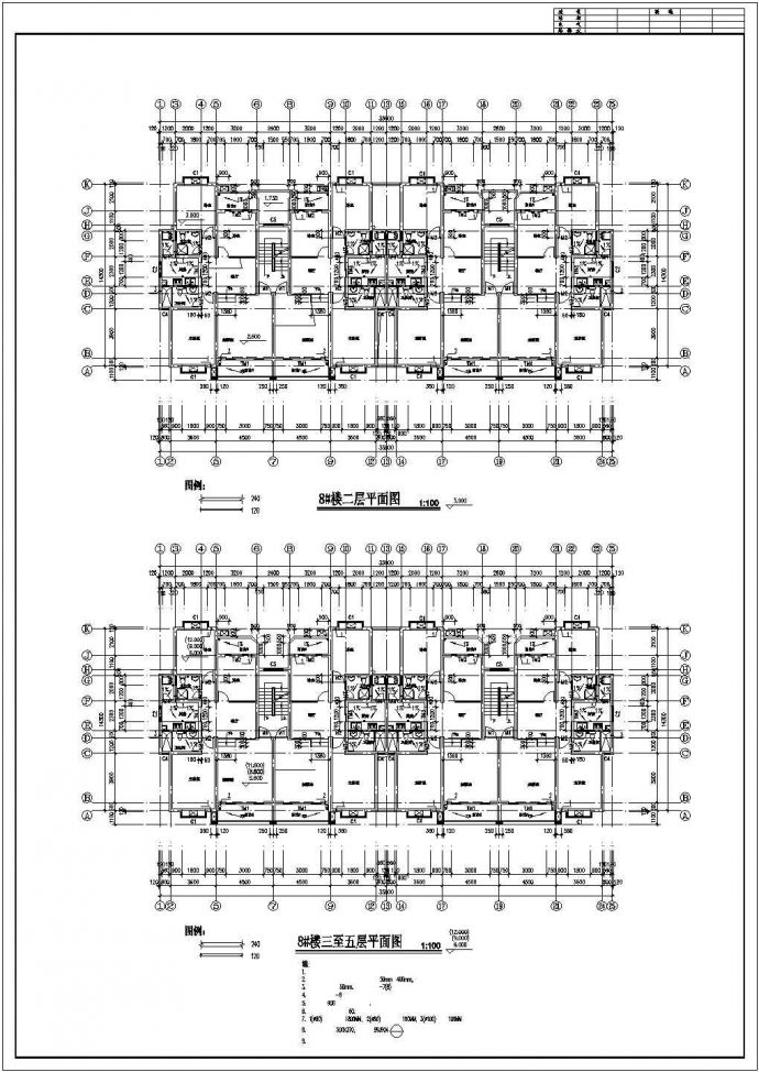 常州某小区2800平米6层砖混结构住宅楼建筑设计CAD图纸（带阁楼）_图1